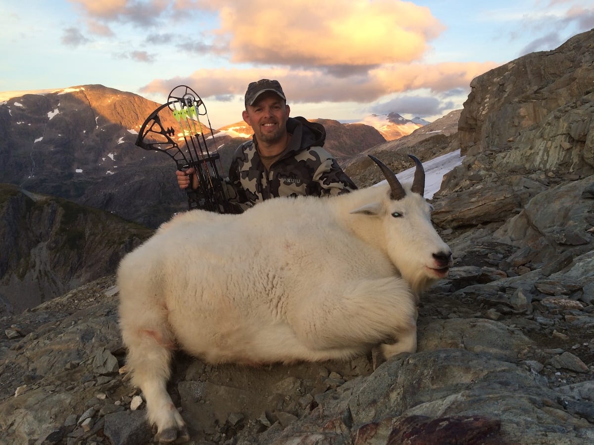 This is an epic picture of Dale's late August archery goat. The view doesn't get much better.