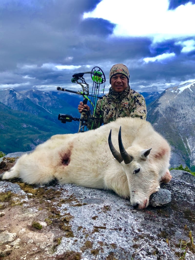 Photo of trophy goat shot in BC Canada near the Alaska Border.
